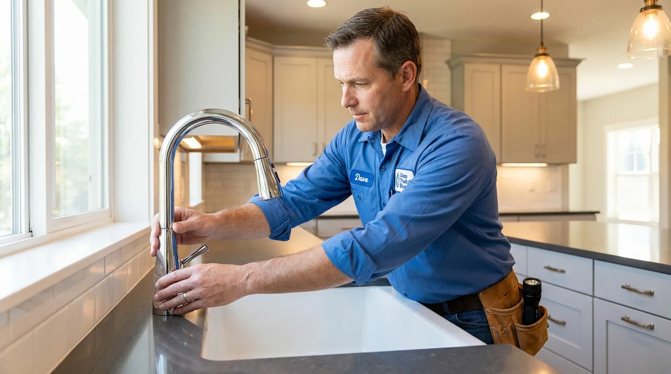 Kitchen faucet installation by Johns Plumbing LLC in Houck